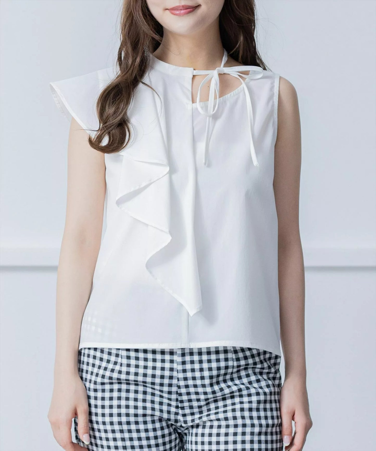 Clear 不規則荷葉邊無袖上衣 4色 [TP342]