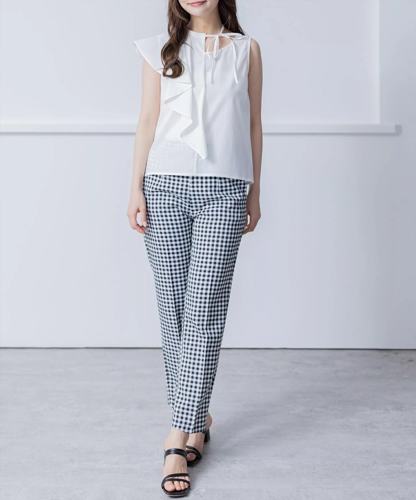 Clear 不規則荷葉邊無袖上衣 4色 [TP342]