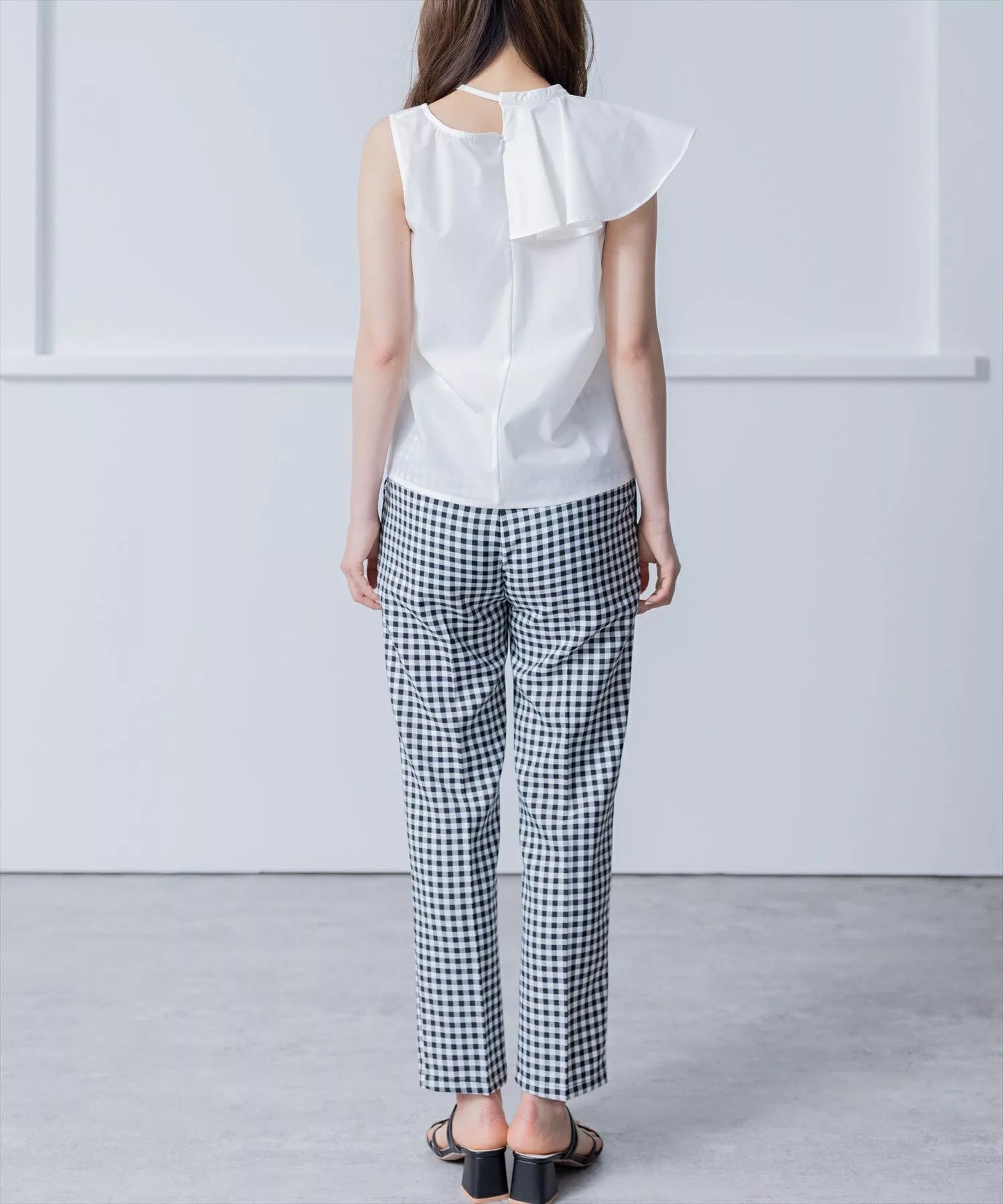 Clear 不規則荷葉邊無袖上衣 4色 [TP342]