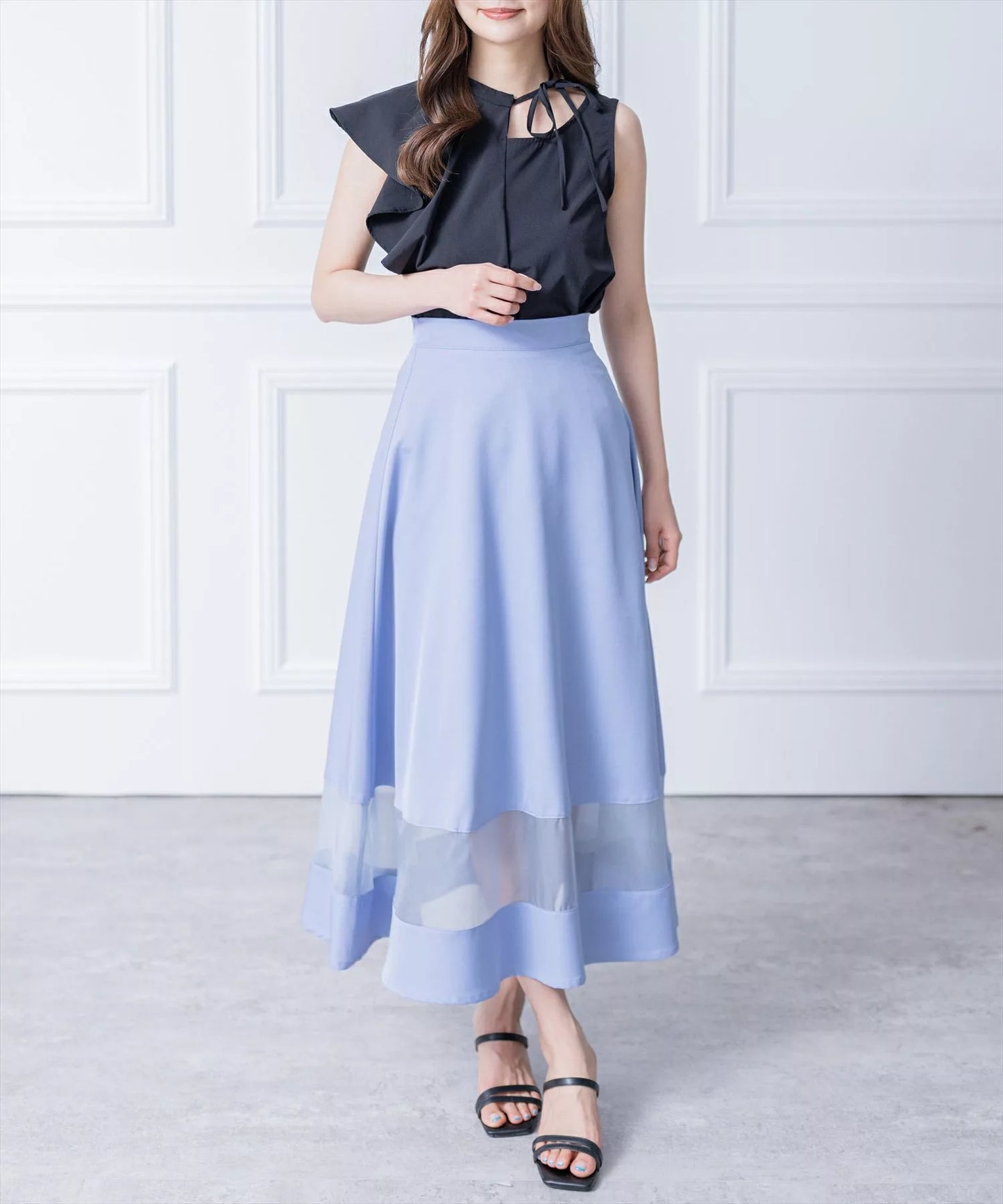 Clear 不規則荷葉邊無袖上衣 4色 [TP342]