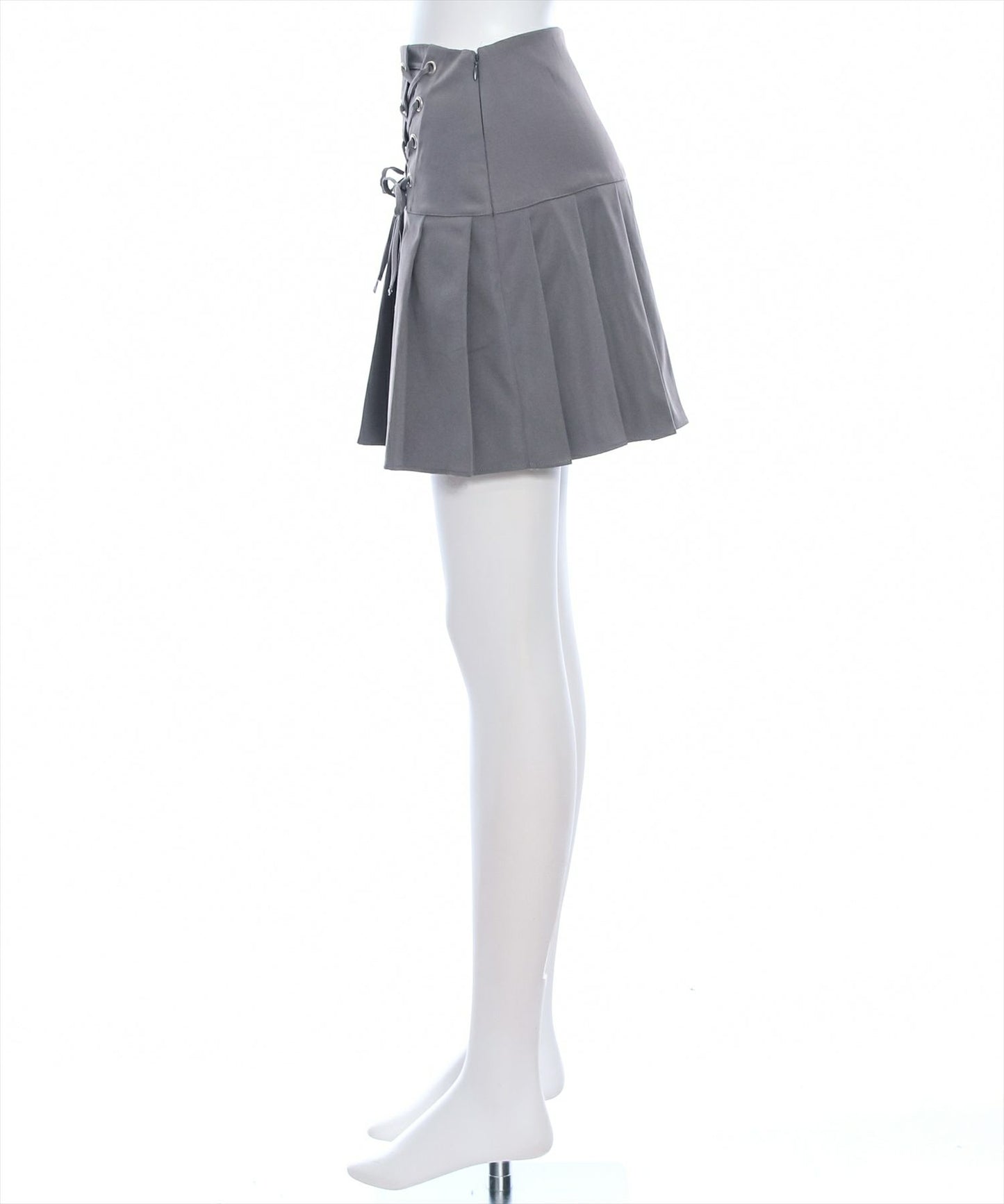 Clear 側蝴蝶結綁帶百褶迷你裙 2色 [BT035]