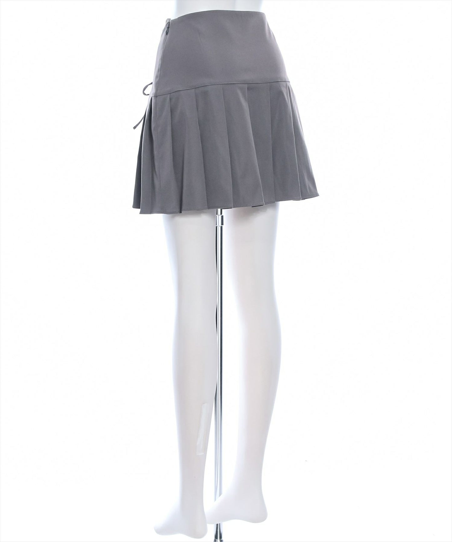 Clear 側蝴蝶結綁帶百褶迷你裙 2色 [BT035]