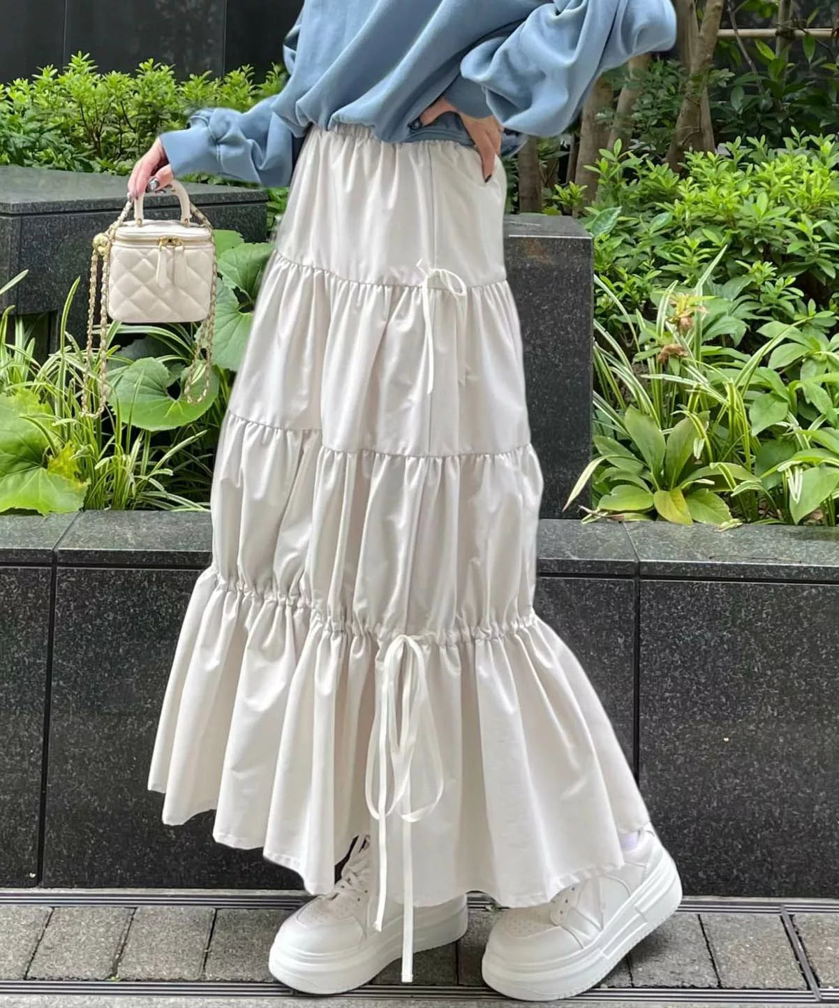 Clear 蝴蝶結層層蛋糕裙 3色 [BT0166]