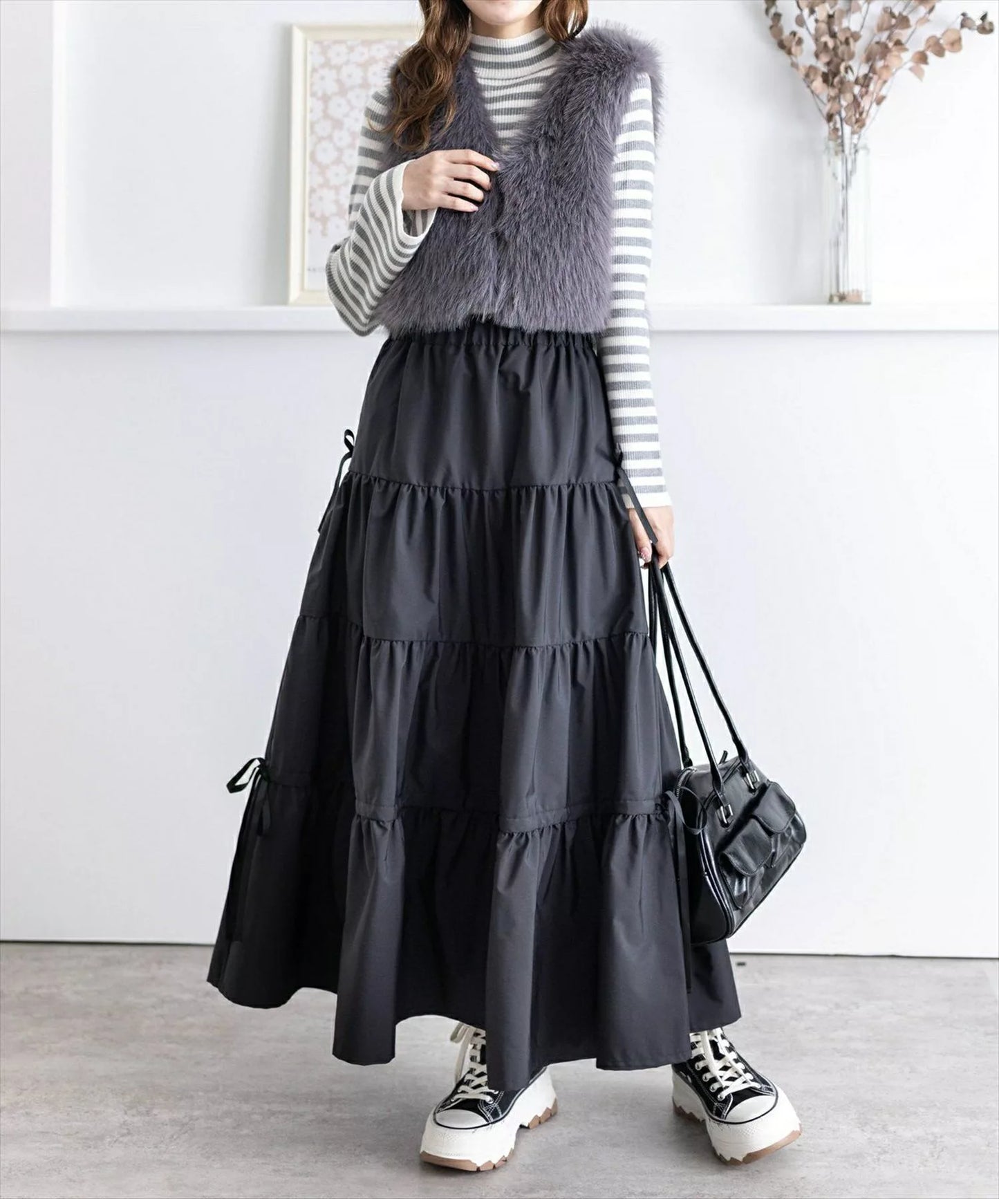 Clear 蝴蝶結層層蛋糕裙 3色 [BT0166]