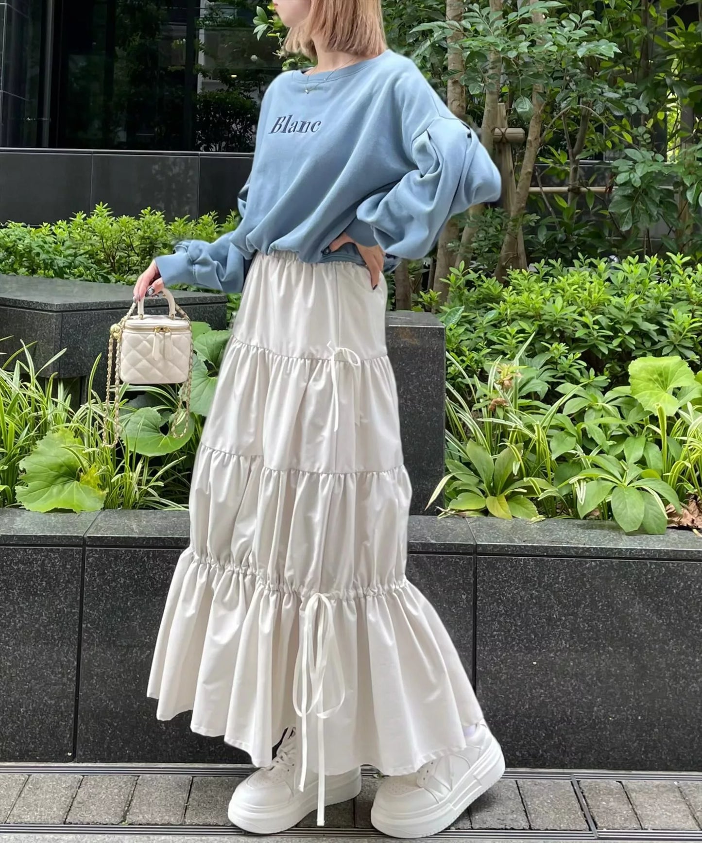 Clear 蝴蝶結層層蛋糕裙 3色 [BT0166]