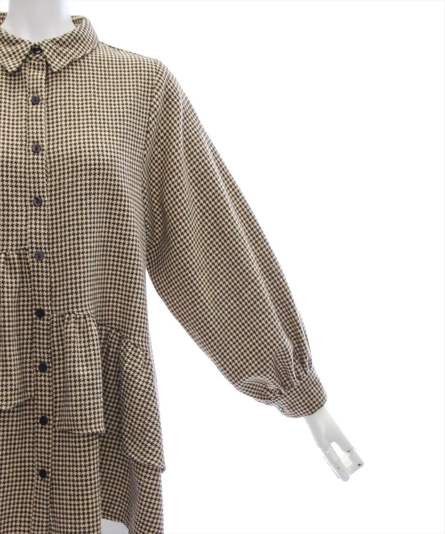 Clear 千鳥格Ruffle 連身裙 2色 [OP0167]