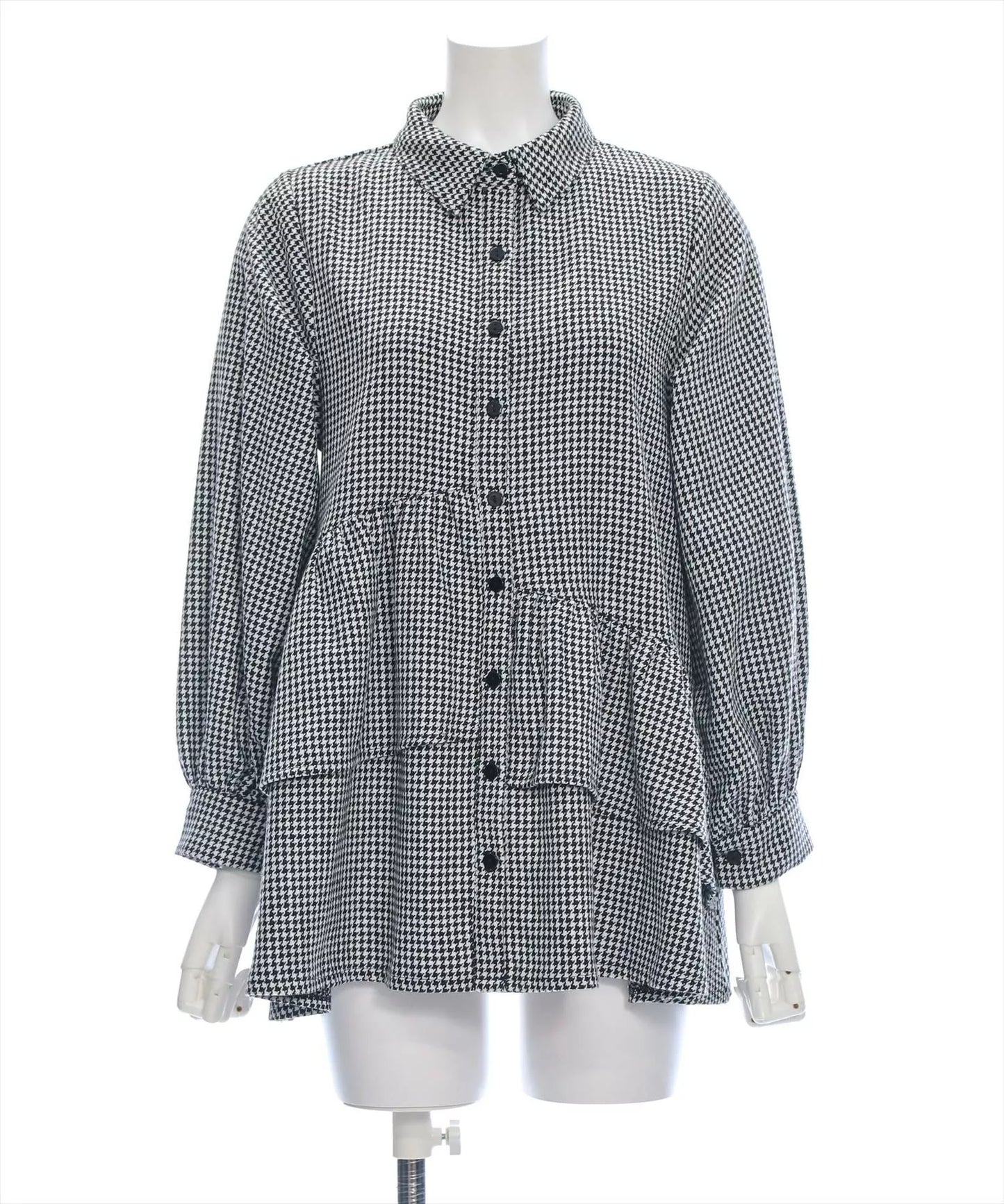 Clear 千鳥格Ruffle 連身裙 2色 [OP0167]