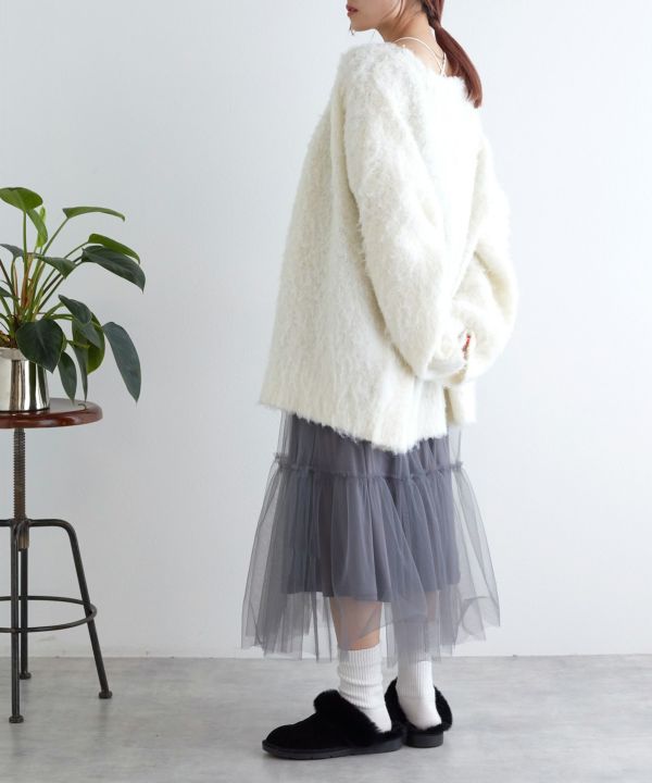 w closet 薄紗吊帶連身裙連內搭半裙 [OP233]