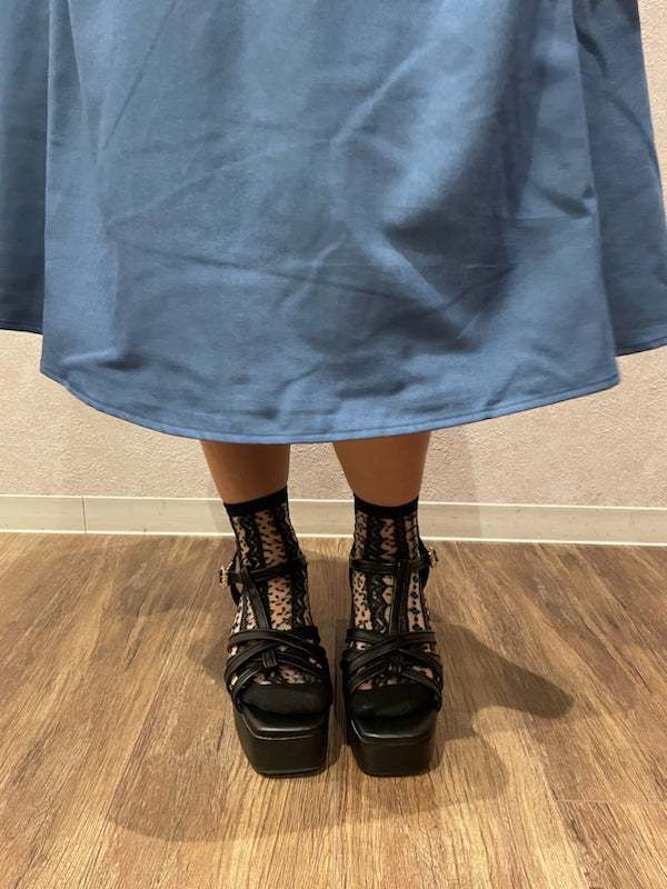 axes femme 附腰帶拼接設計連身裙 2色 [OP266]