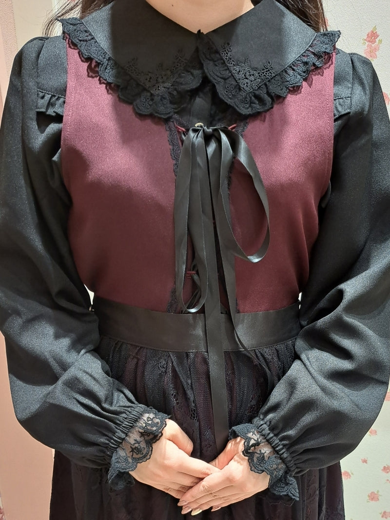 axes femme 德國民族風綁帶蕾絲圍裙連身裙 [OP237]