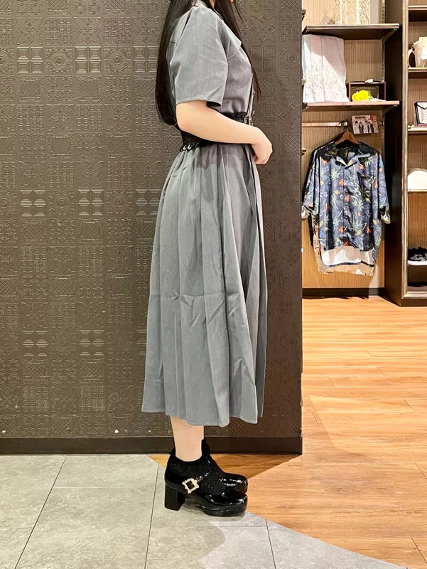 axes femme 學院風領口鏤空連身裙 [OP332]