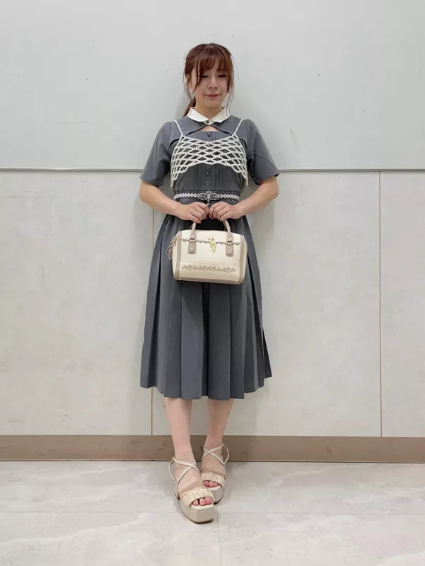 axes femme 學院風領口鏤空連身裙 [OP332]