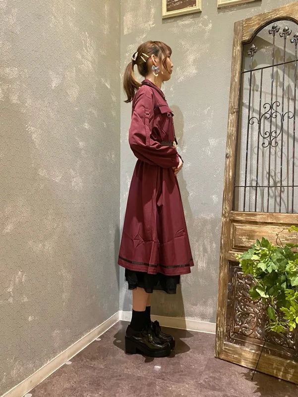 axes femme 軍裝風襯衫連身裙 [OP331]