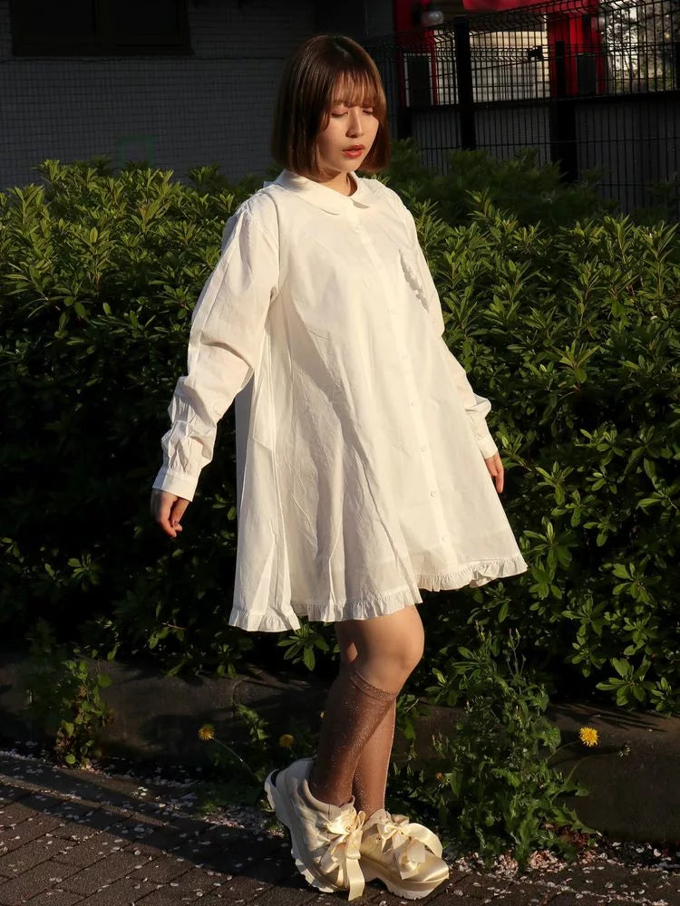 merry jenny 後綁帶蝴蝶結 Ruffle邊連身裙 [OP286]