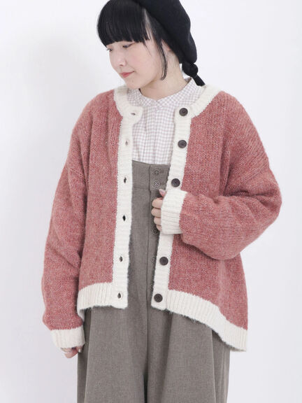 Samansa Mos2 拼色針織外套 3色 [OT267]