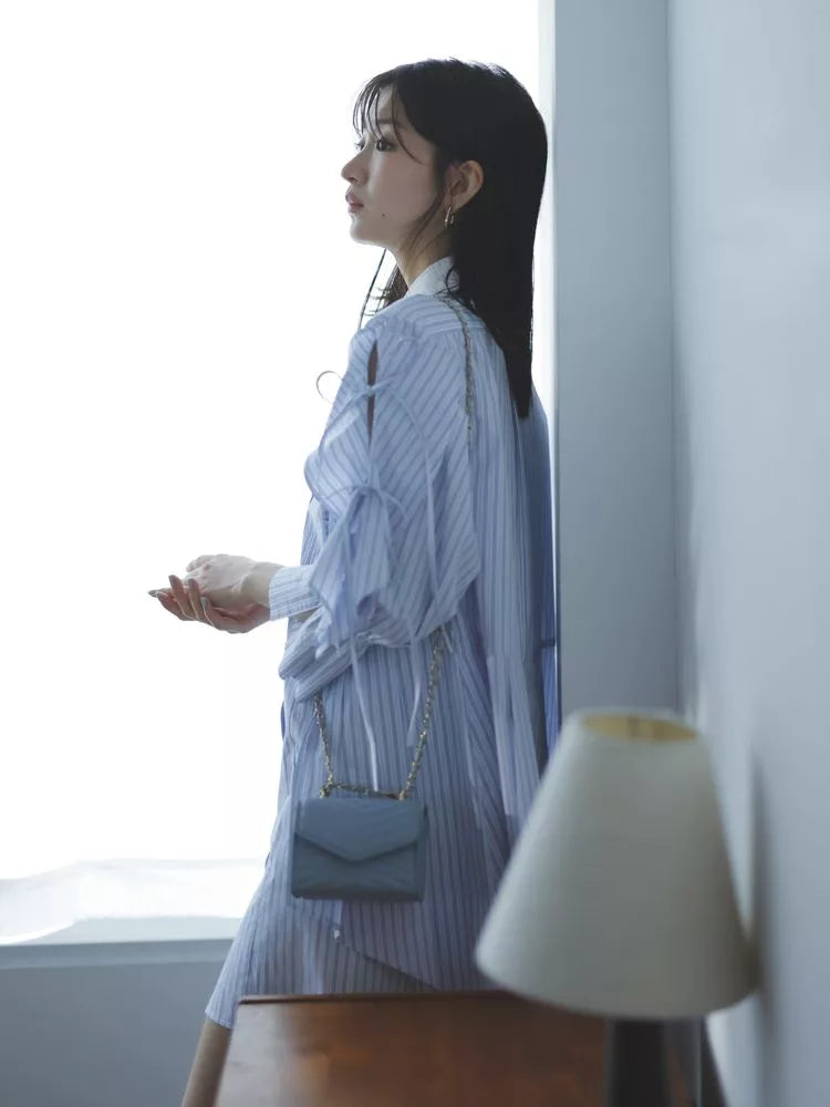 dazzlin 荷葉袖不規則下擺連身裙 [OP324]