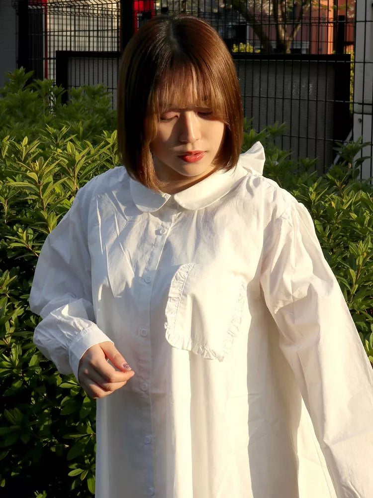 merry jenny 後綁帶蝴蝶結 Ruffle邊連身裙 [OP286]