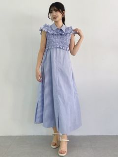 dazzlin Ruffle緊身胸衣襯衫連身裙套裝 2色 [OP284]