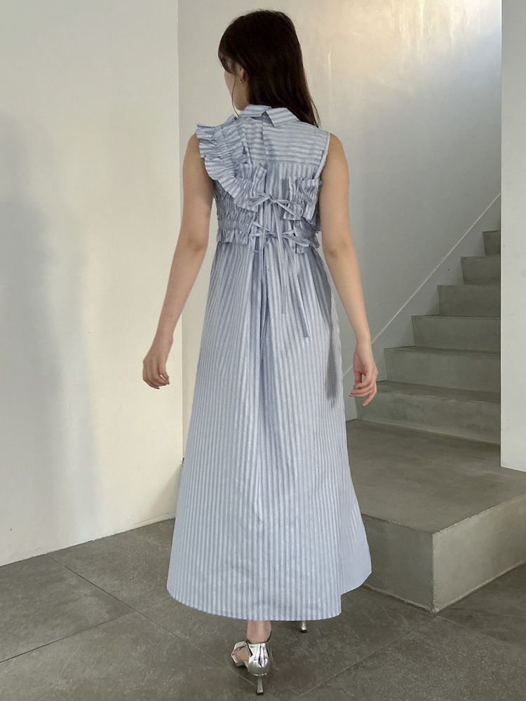 dazzlin Ruffle緊身胸衣襯衫連身裙套裝 2色 [OP284]