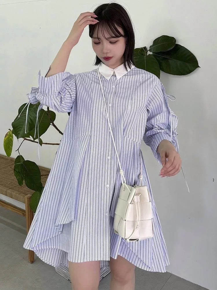 dazzlin 荷葉袖不規則下擺連身裙 [OP324]