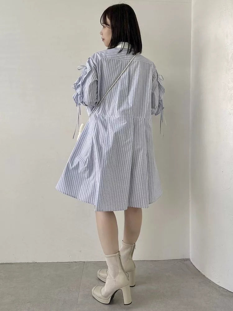 dazzlin 荷葉袖不規則下擺連身裙 [OP324]