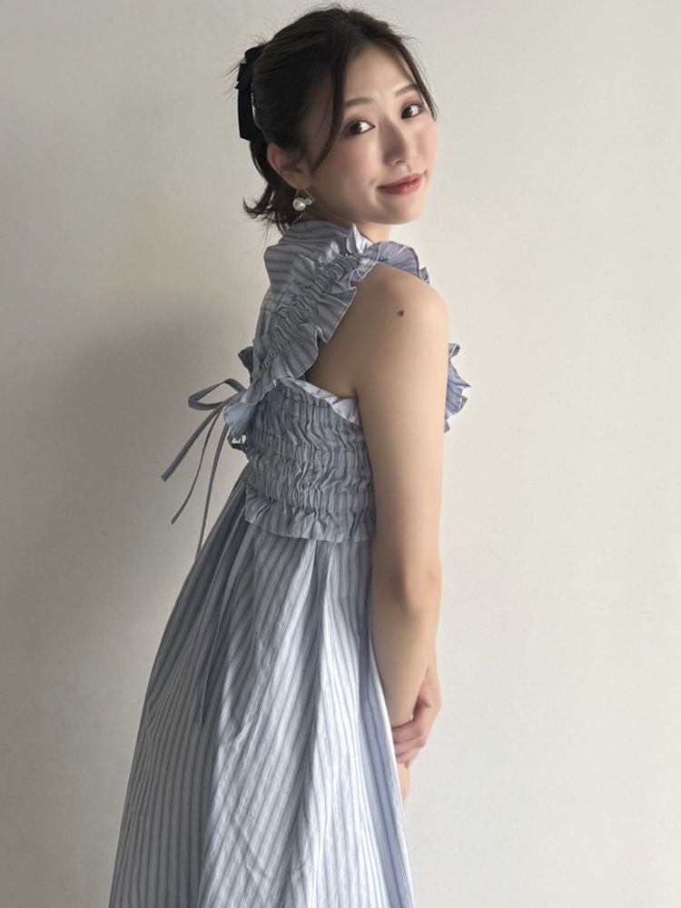 dazzlin Ruffle緊身胸衣襯衫連身裙套裝 2色 [OP284]