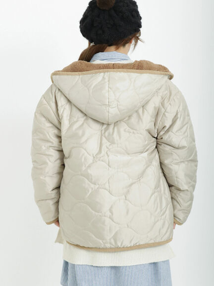 Samansa Mos2 毛毛雙面連帽外套 2色 [OT191]