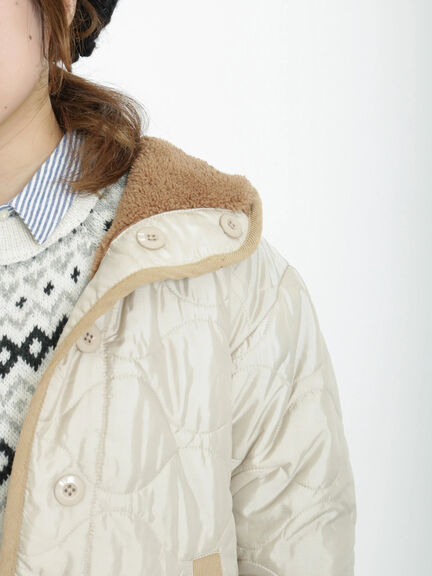 Samansa Mos2 毛毛雙面連帽外套 2色 [OT191]