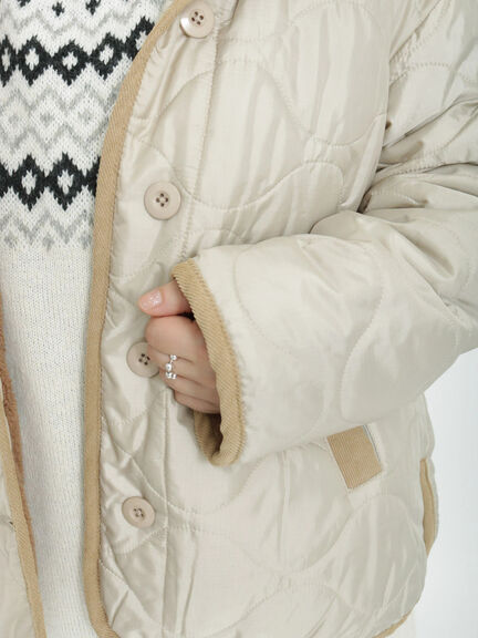 Samansa Mos2 毛毛雙面連帽外套 2色 [OT191]