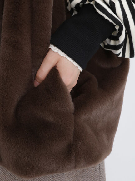 Samansa Mos2 企領大褸x毛毛背心外套 [OT193]