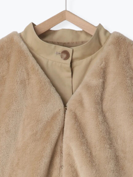 Samansa Mos2 企領大褸x毛毛背心外套 [OT193]