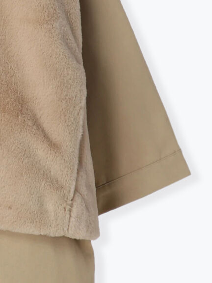 Samansa Mos2 企領大褸x毛毛背心外套 [OT193]