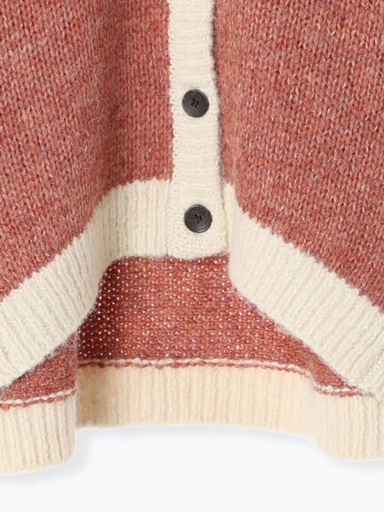 Samansa Mos2 拼色針織外套 3色 [OT267]