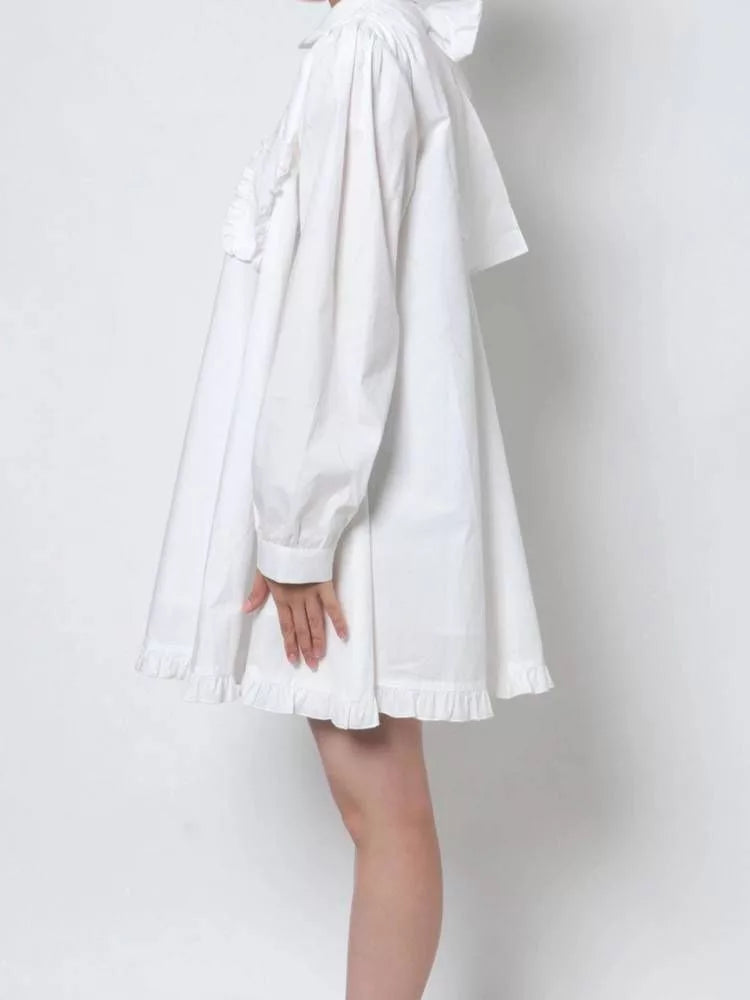 merry jenny 後綁帶蝴蝶結 Ruffle邊連身裙 [OP286]