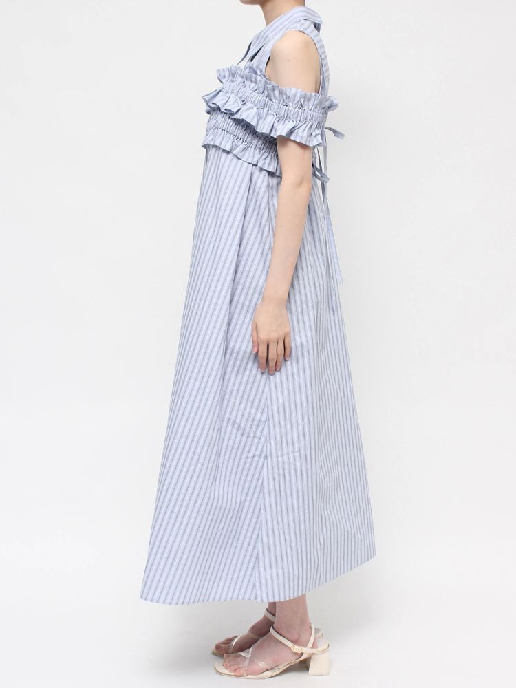 dazzlin Ruffle緊身胸衣襯衫連身裙套裝 2色 [OP284]