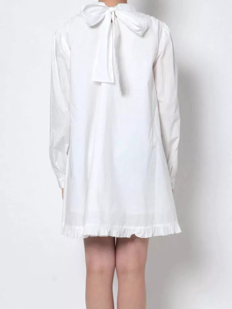 merry jenny 後綁帶蝴蝶結 Ruffle邊連身裙 [OP286]