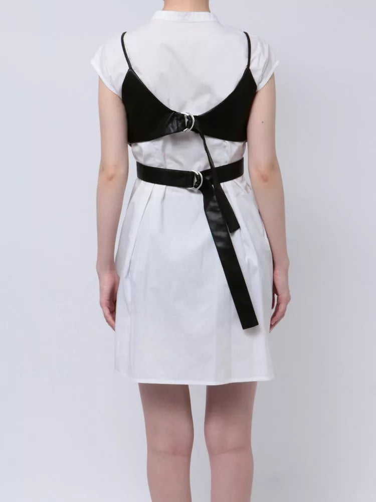 MURUA 緊身胸衣 x 襯衫連身裙套裝 3色 [OP345]