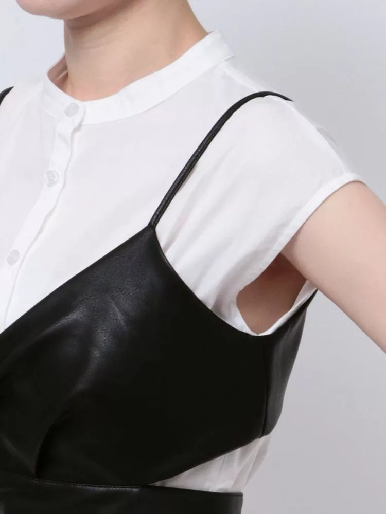 MURUA 緊身胸衣 x 襯衫連身裙套裝 3色 [OP345]