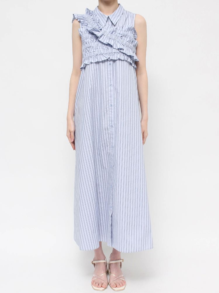 dazzlin Ruffle緊身胸衣襯衫連身裙套裝 2色 [OP284]