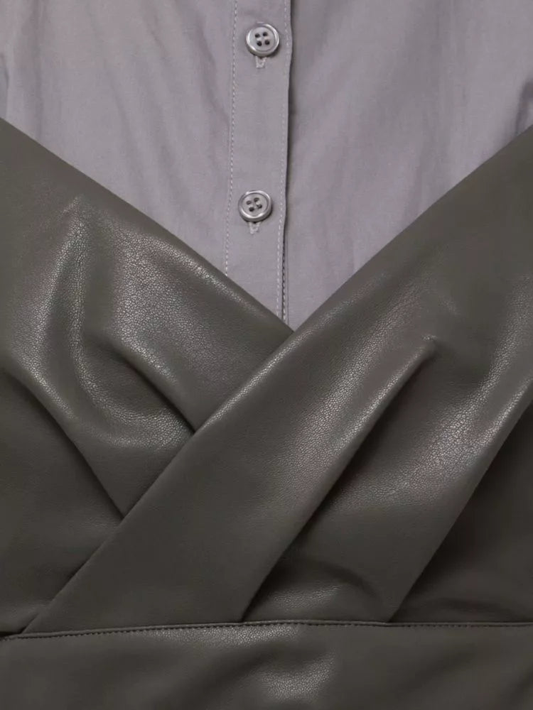 MURUA 緊身胸衣 x 襯衫連身裙套裝 3色 [OP345]