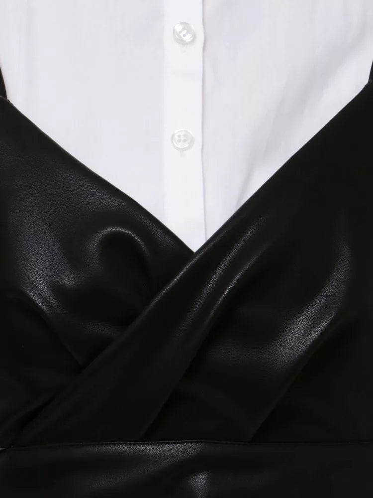 MURUA 緊身胸衣 x 襯衫連身裙套裝 3色 [OP345]