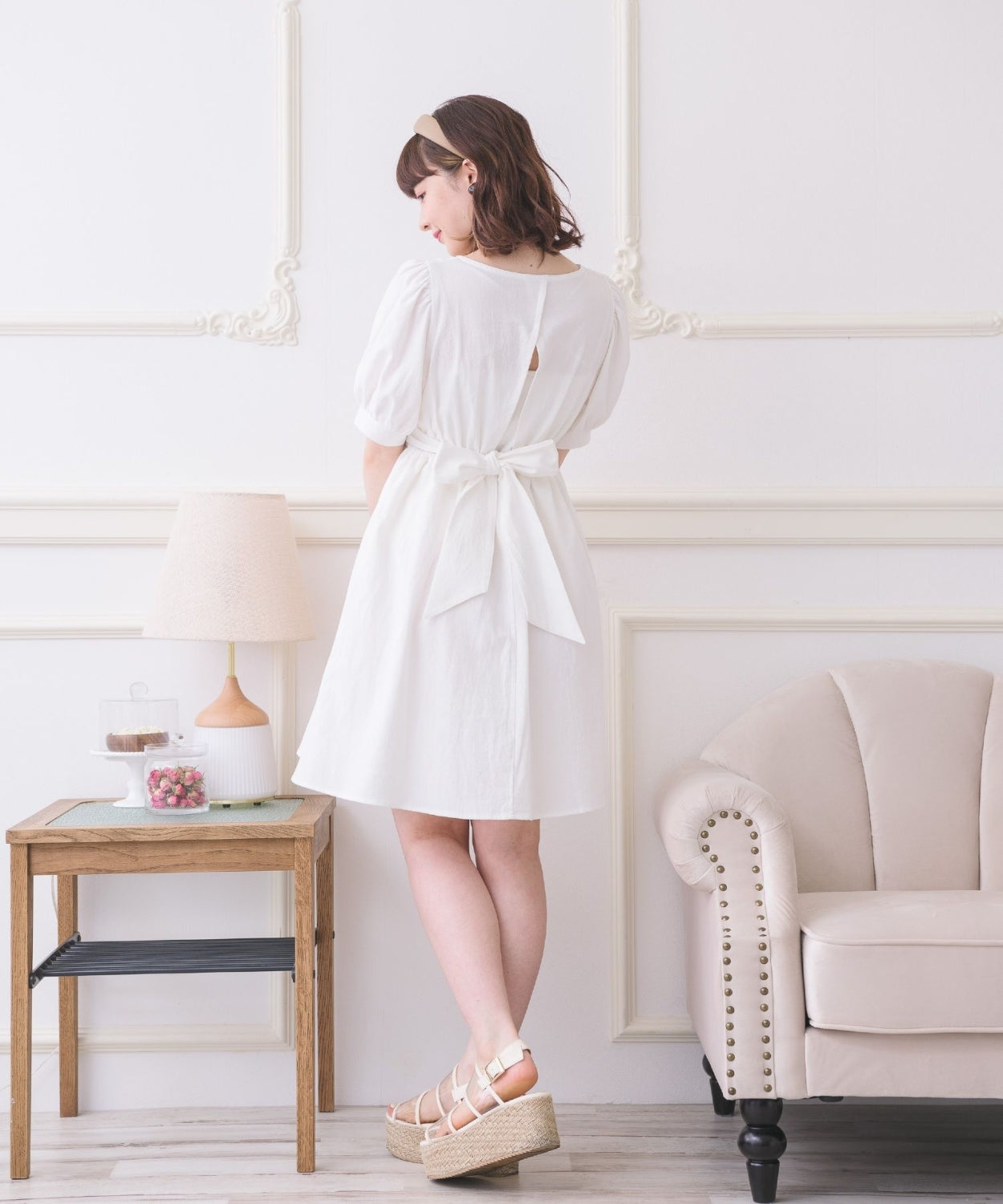 ems excite 後綁帶鏤空連身裙 [OP278]