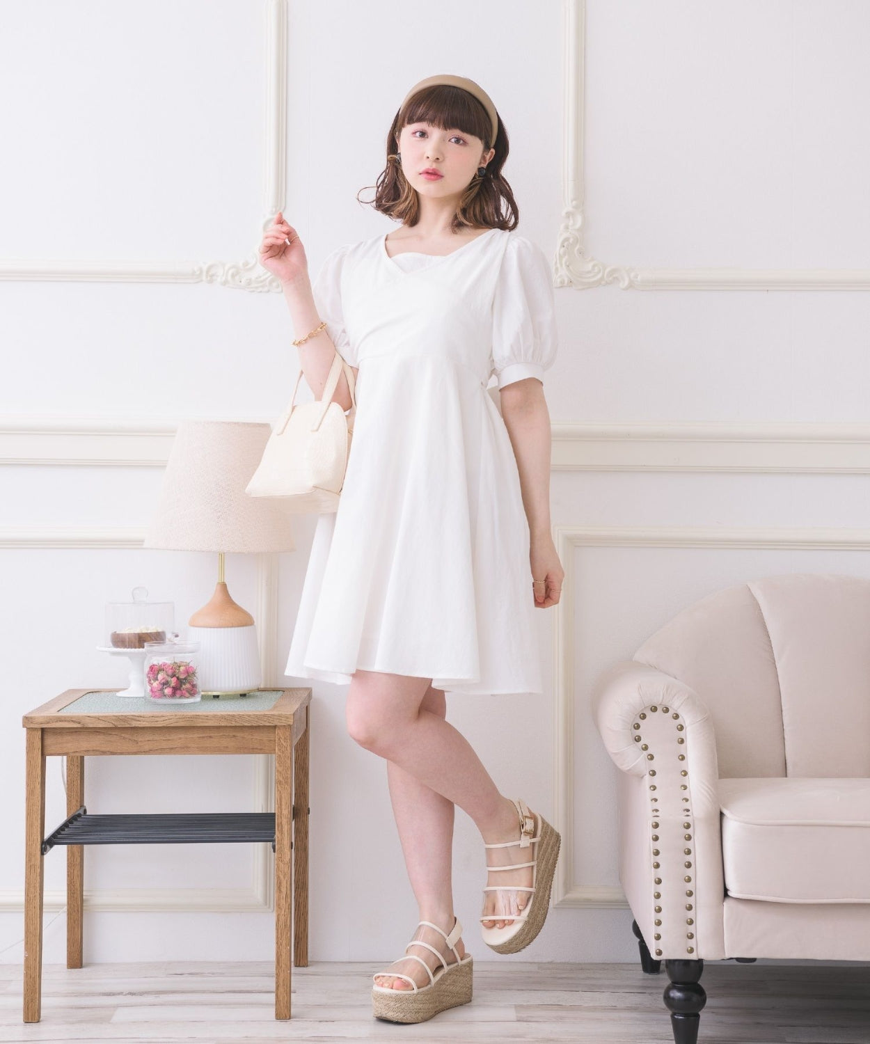 ems excite 後綁帶鏤空連身裙 [OP278]