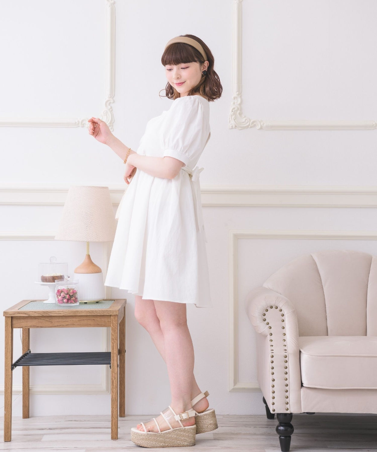 ems excite 後綁帶鏤空連身裙 [OP278]