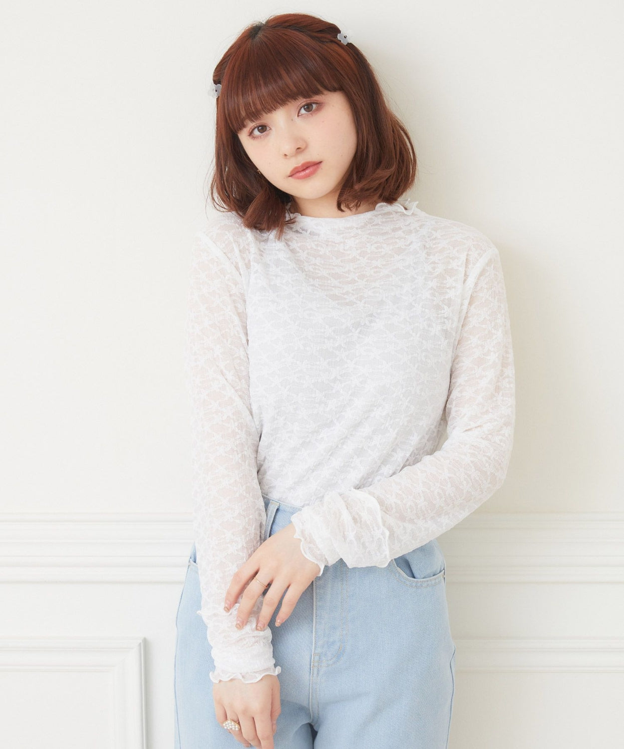 ems excite 高領蕾絲上衣 [TP269]