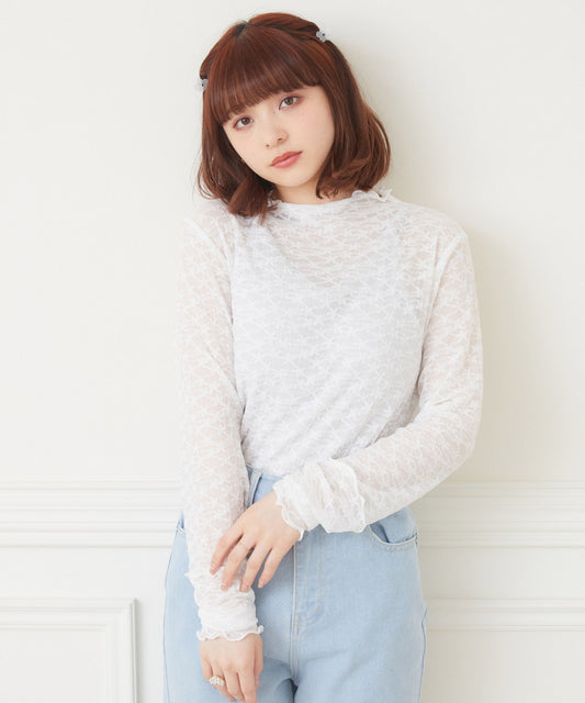 ems excite 高領蕾絲上衣 [TP269]