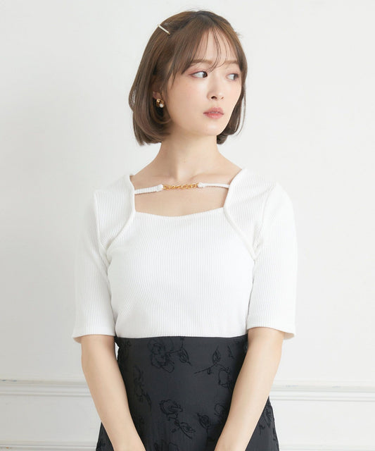 ems excite 鏈條設計方領上衣 [TP239]