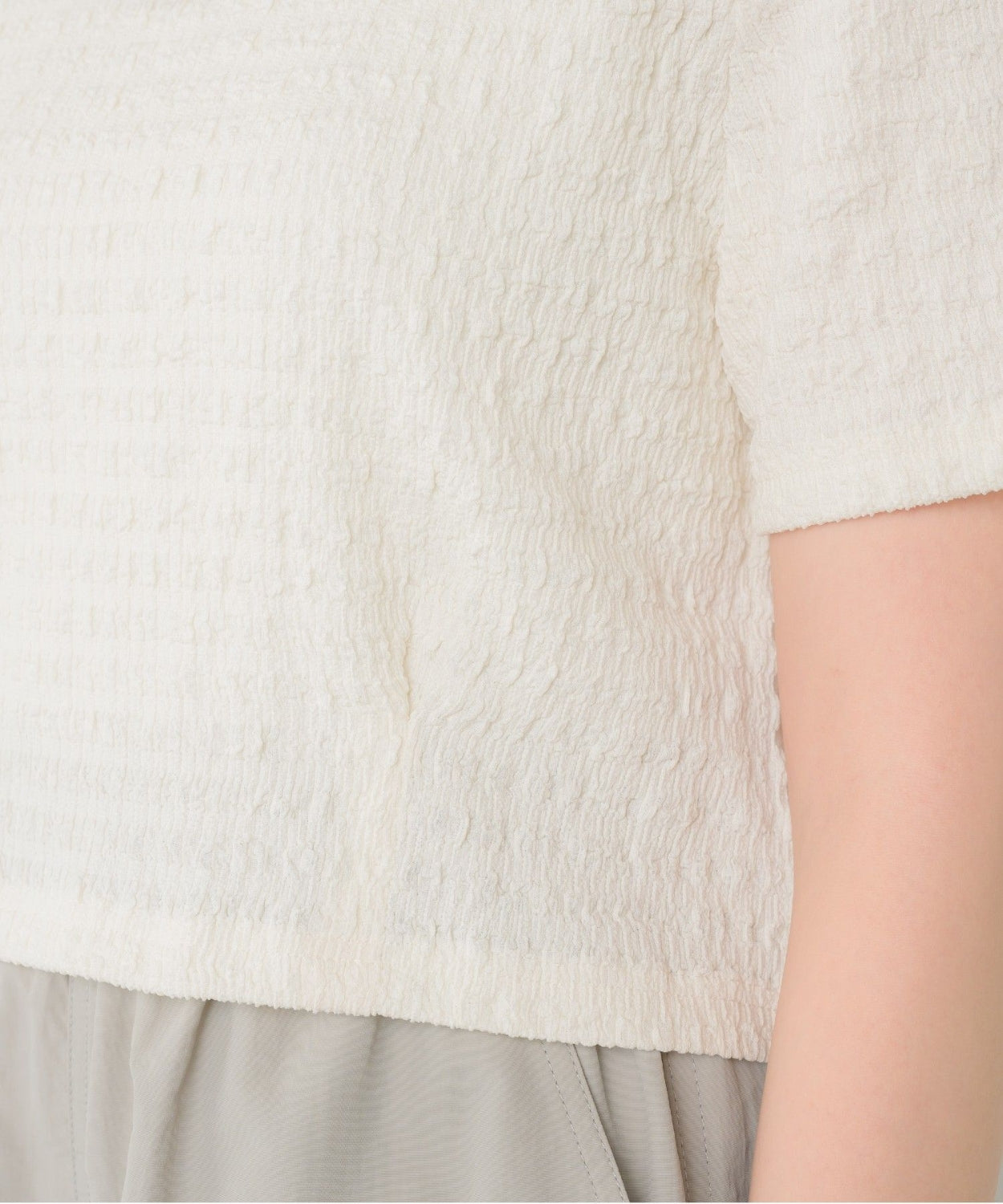 ems excite 刺繡字拼色百搭上衣 [TP281]