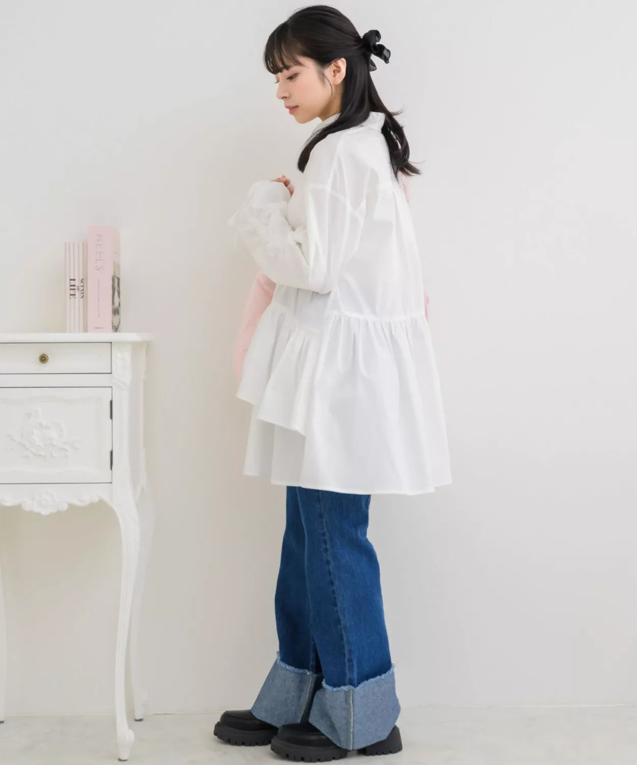 ems excite 荷葉邊下擺連身裙 2色 [OP294]