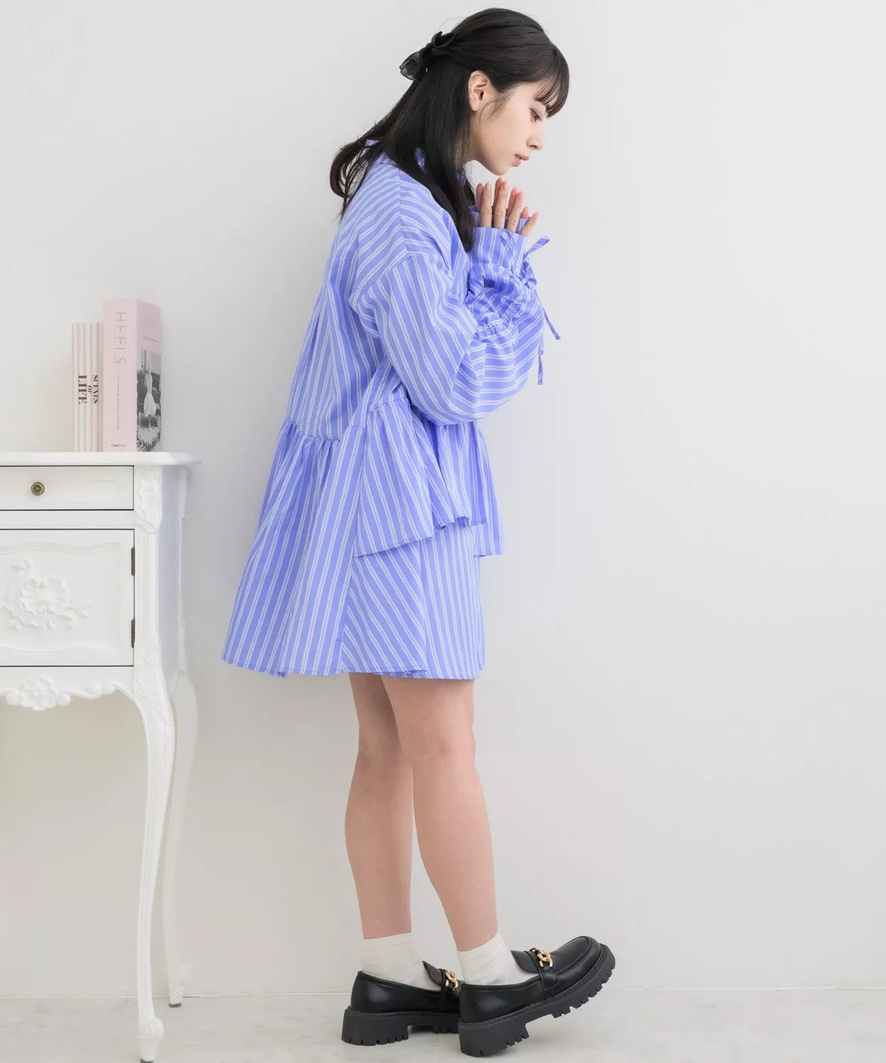 ems excite 荷葉邊下擺連身裙 2色 [OP294]